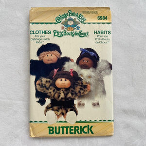 Cabbage Patch Kids Coats Sewing Pattern Butterick 6984